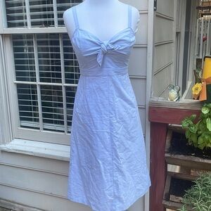 Lush Dress- Summer Midi Dress - Cotton Light Blue Dress Size S